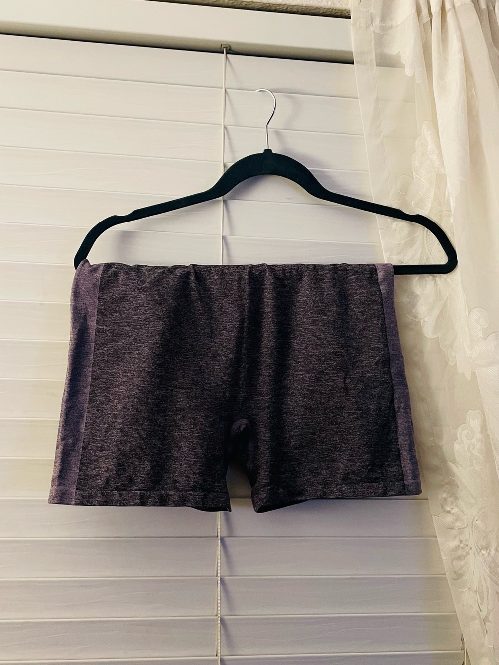 AVIA  Women's Heathered Purple Workout Shorts